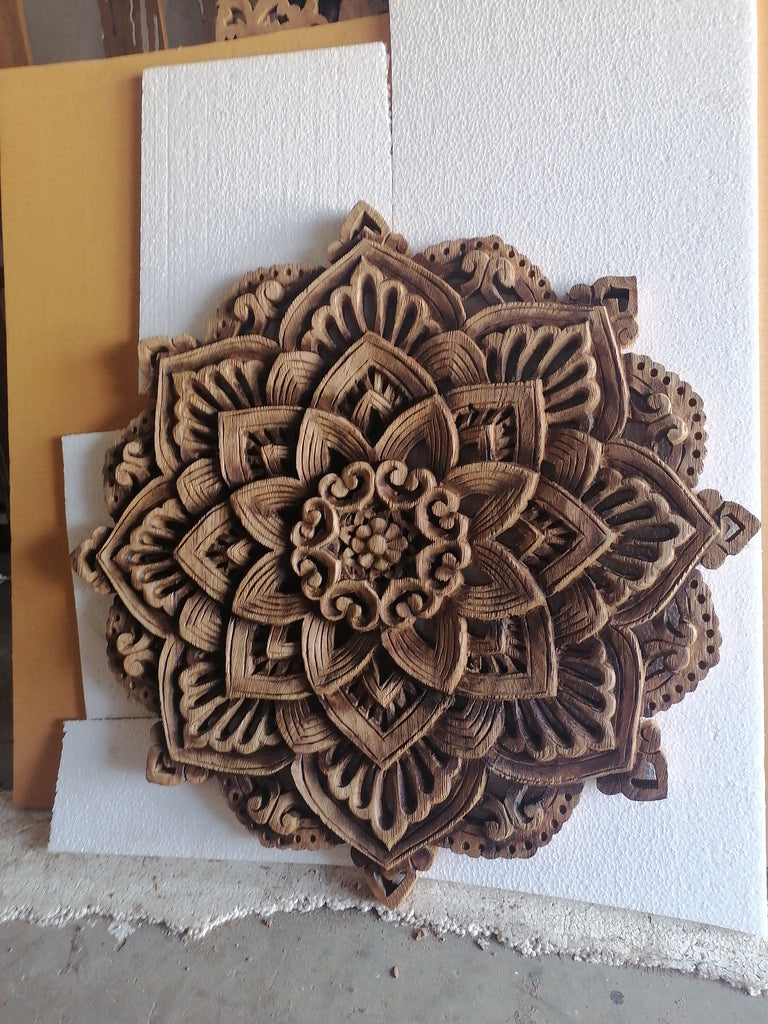 Natural Color Extra Thickness Multi layer Mandala Wall Art Wood Mandal –  singhawoodenfurniture